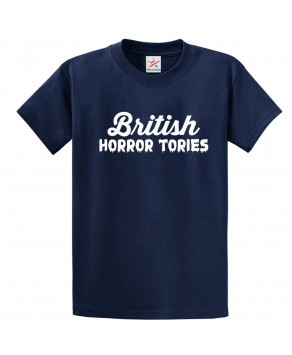 British Horror Tories Boris Johnson Anti-Tory  Graphic Print Style Political Unisex Kids & Adult T-shirt